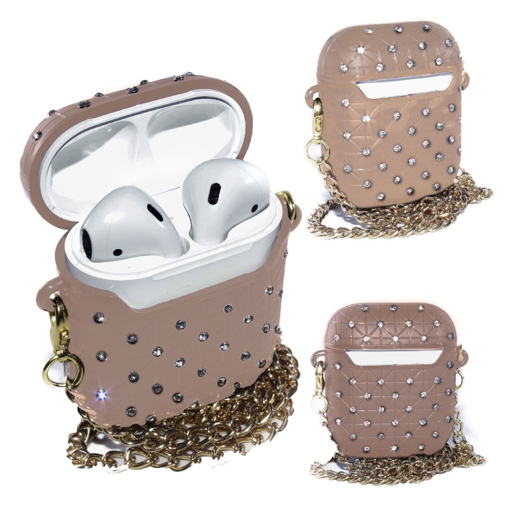 Beautiful Luxury Diamond Design AirPod Cases PINK - Picture 1 of 1